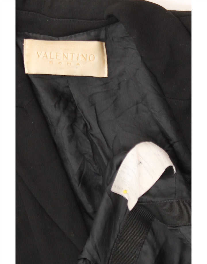 Giacca blazer aperta da donna Valentino Roma UK 4 XS lana nera