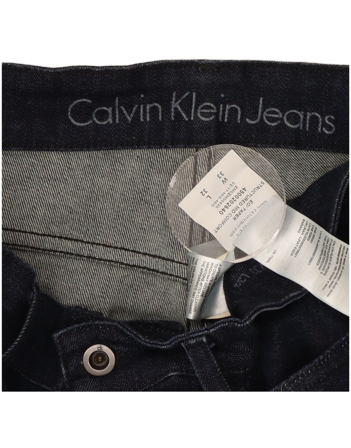 CALVIN KLEIN Jeans slim da uomo W33 L32 cotone blu navy