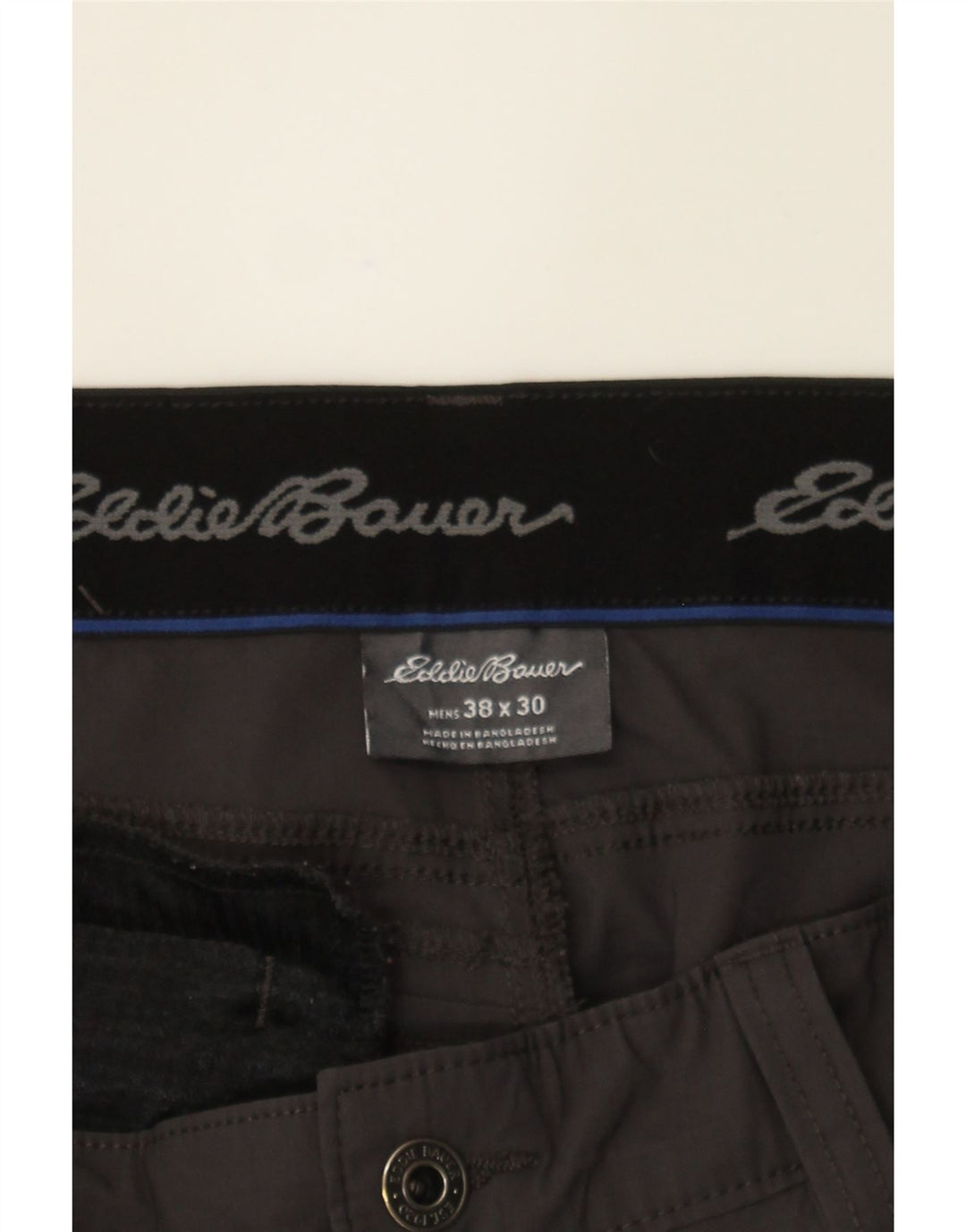 EDDIE BAUER Mens Straight Casual Trousers W38 L30 Grey Nylon Vintage Eddie Bauer and Second-Hand Eddie Bauer from Messina Hembry 