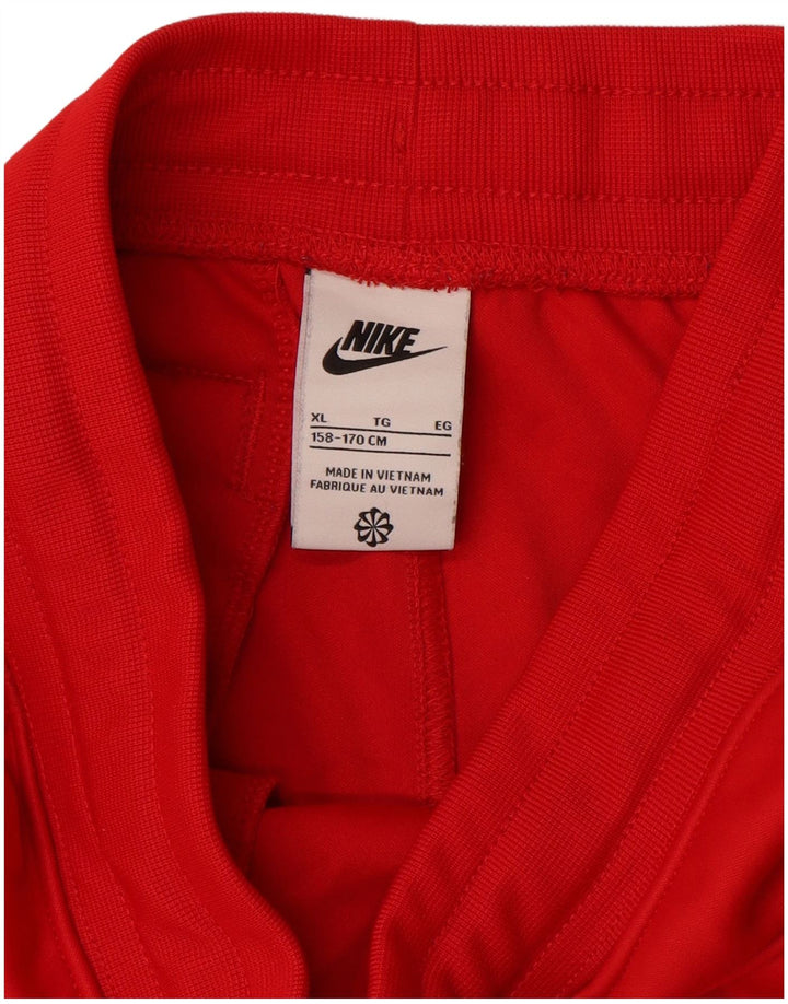 Pantaloni della tuta da ragazzo NIKE 13-14 anni XL Poliestere color block rosso
