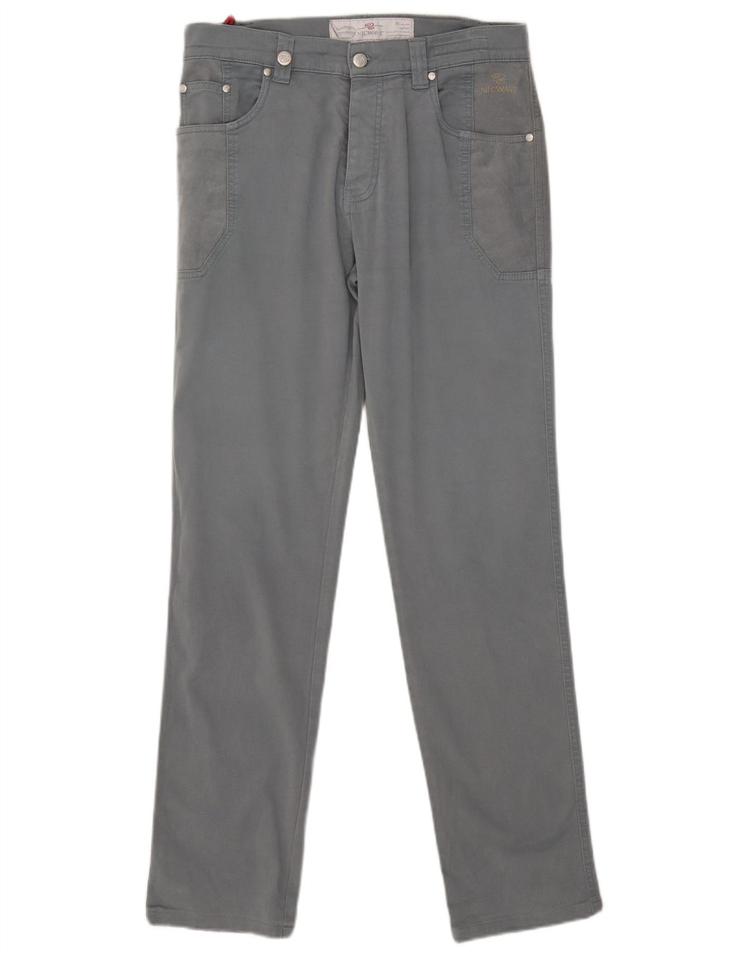 Pantaloni casual slim da uomo Nicwave IT 48 Medium W32 L32 Cotone grigio