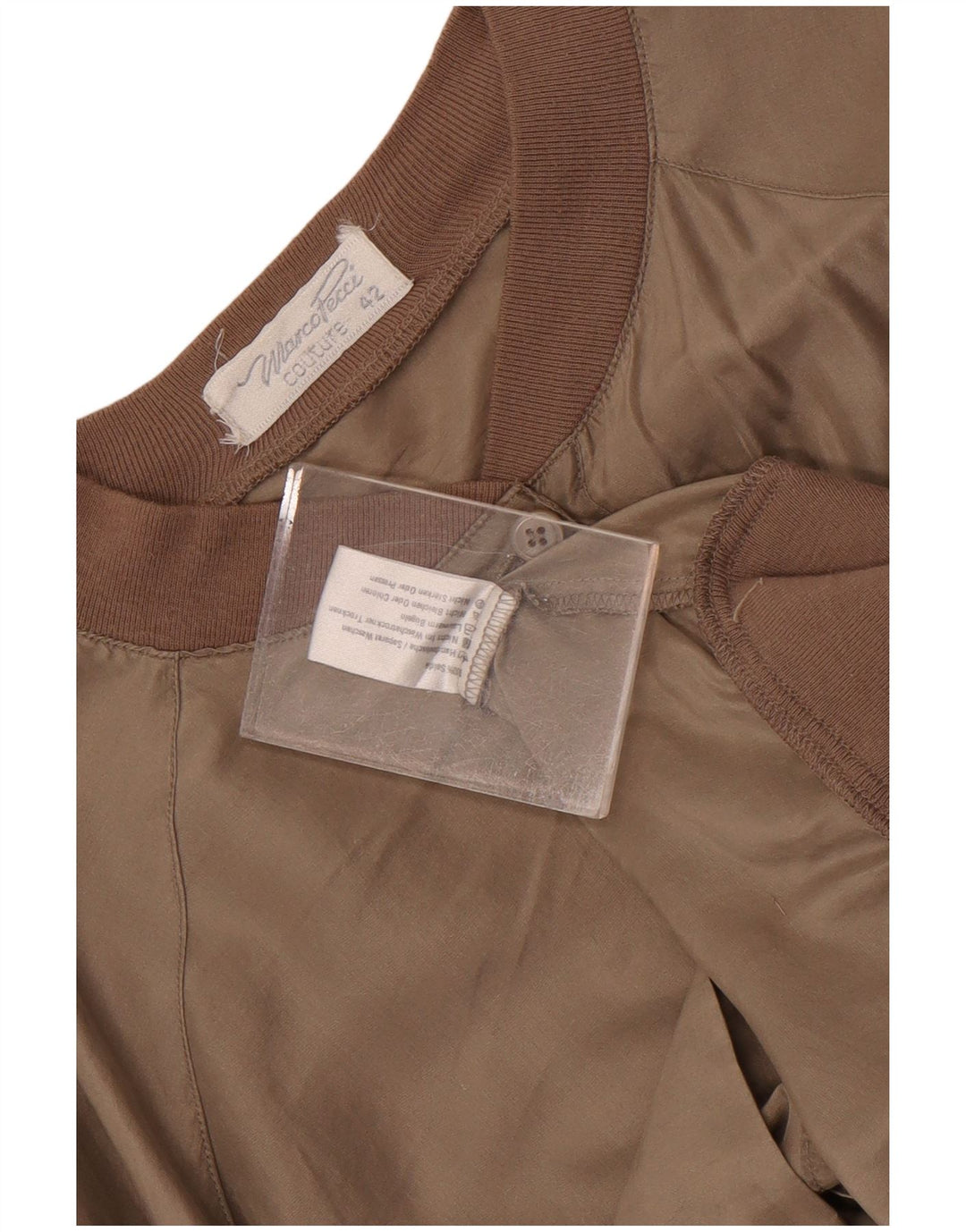 Marco Pecci Giubbotto Bomber Oversize da Donna IT 42 Marrone Medio Seta