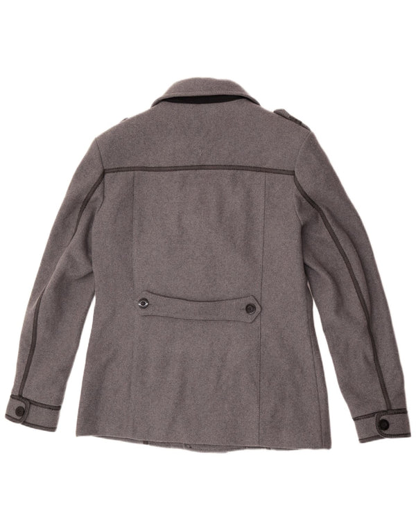 Cappotto da marinaio da uomo Zu Elements UK 42 XL lana grigia