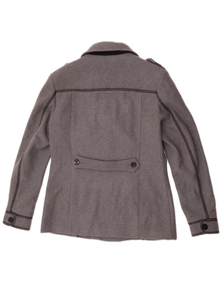 Cappotto da marinaio da uomo Zu Elements UK 42 XL lana grigia