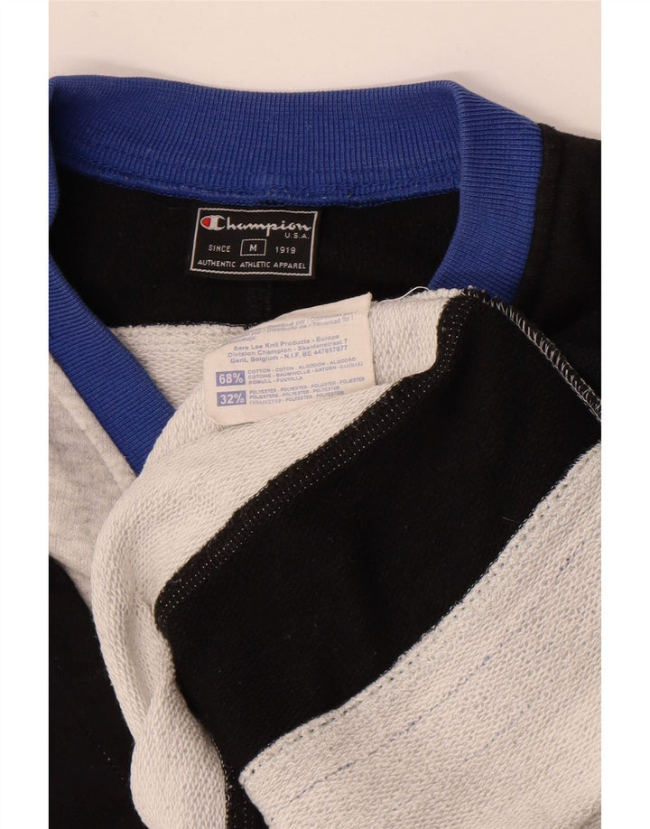 CHAMPION Felpa da uomo con grafica ampia e vestibilità ampia, color block grigio medio