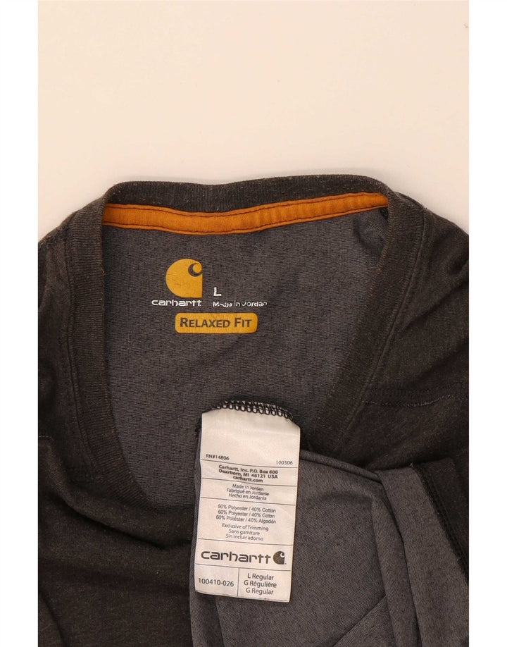 T-shirt Carhartt da uomo dalla vestibilità rilassata, grande, in cotone grigio