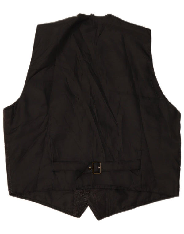 Gilet da uomo vintage XL in pelle nera