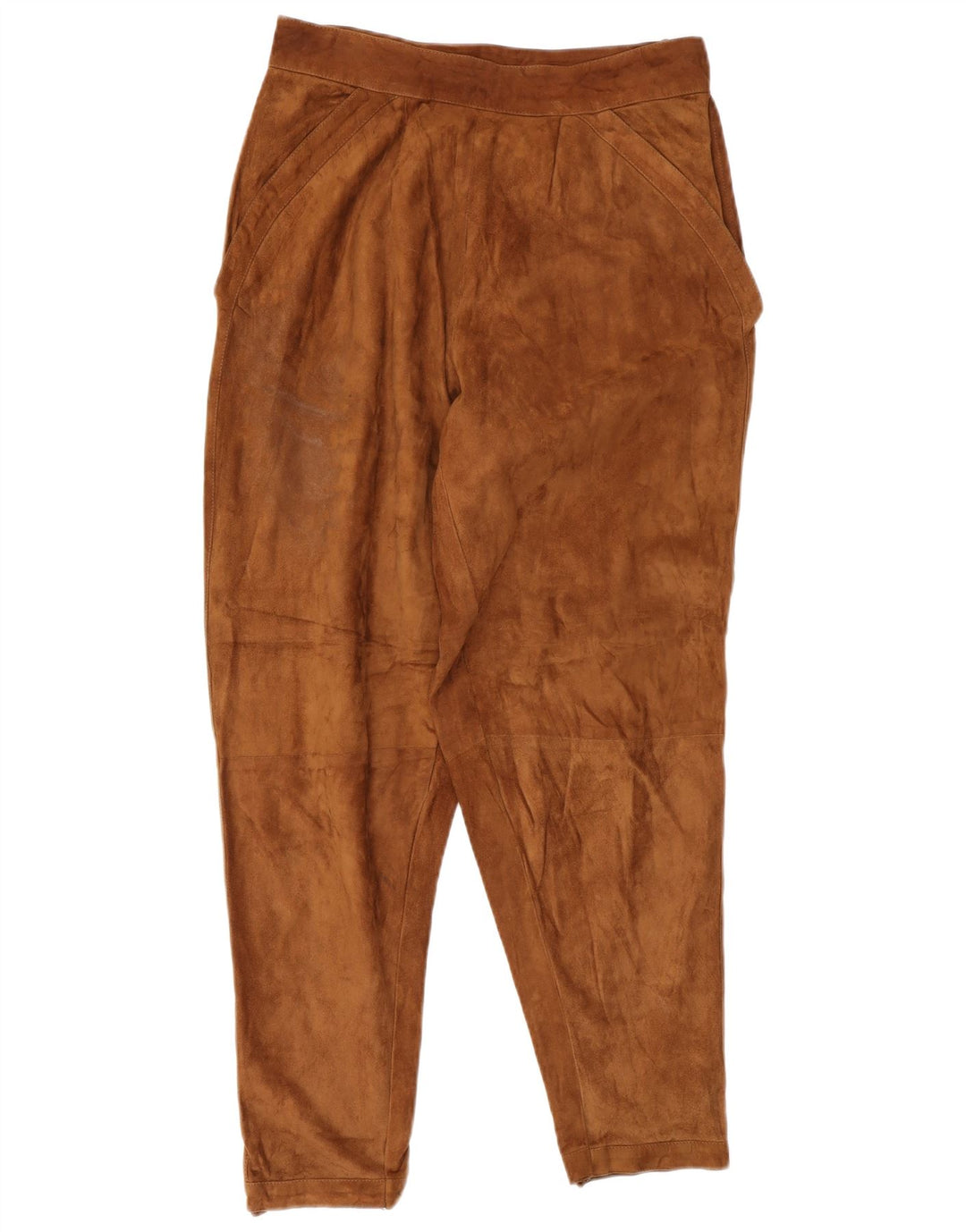 Pantaloni in pelle scamosciata affusolati da donna Innocenti IT 42 Medium W26 L26 Marrone