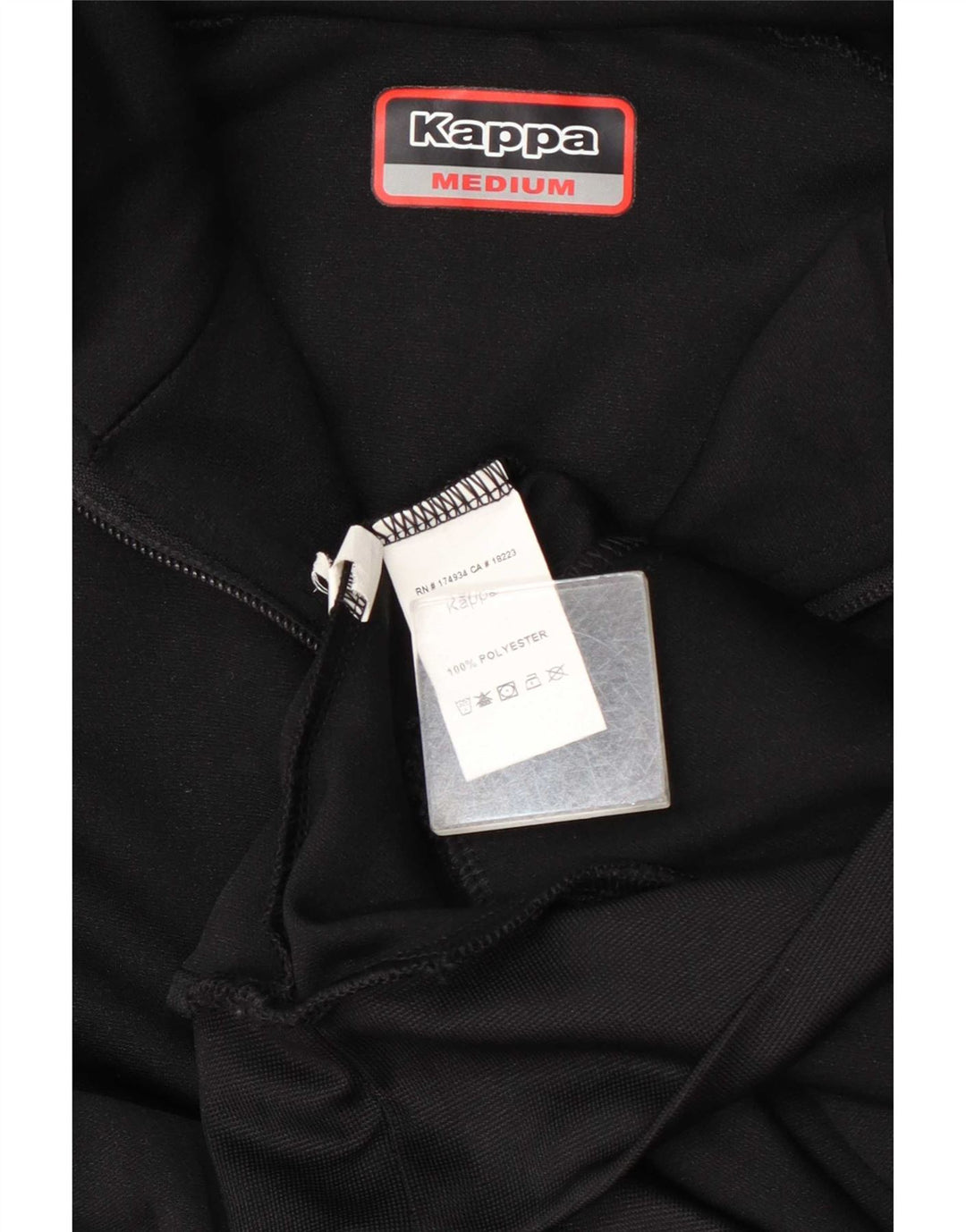 Giacca da uomo con grafica pullover Kappa, giacca media, colore nero, poliestere