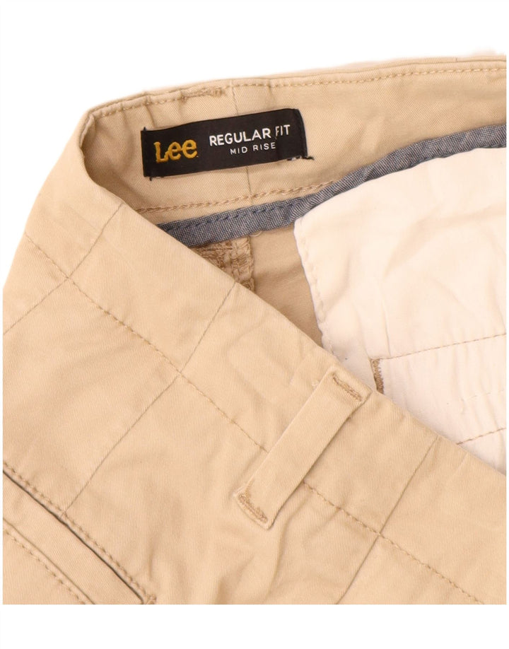 Pantaloncini casual Lee da donna a vita media con vestibilità regolare US 6 medi W28 cotone beige