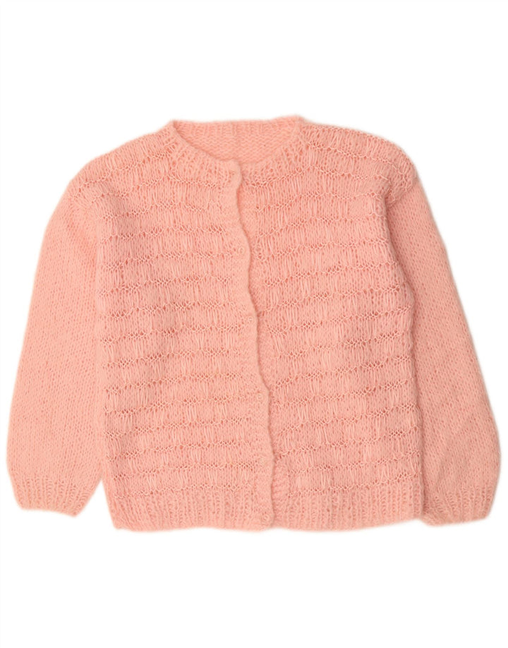 Maglione cardigan da donna VINTAGE UK 18 XL Acrilico rosa