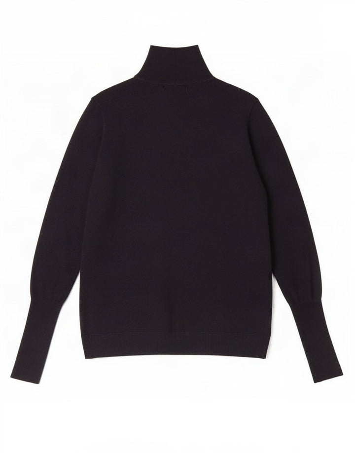 Maglione maglione a collo alto da donna Zara UK 14 modal blu navy medio