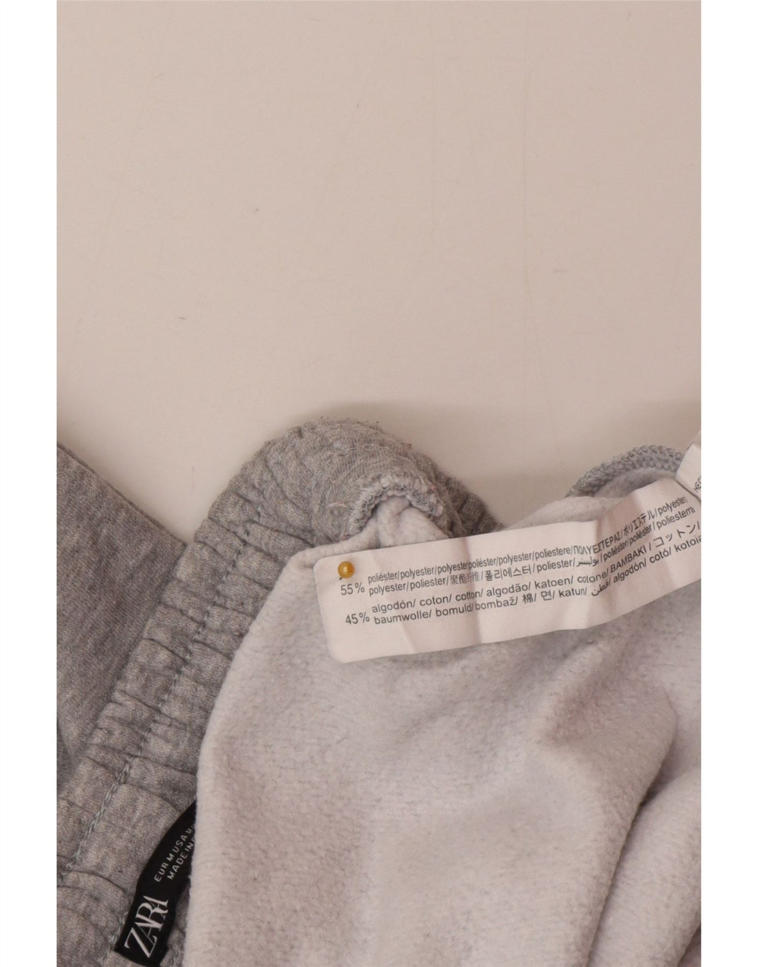 Pantaloni da tuta da donna Zara Joggers UK 12 Poliestere screziato grigio medio