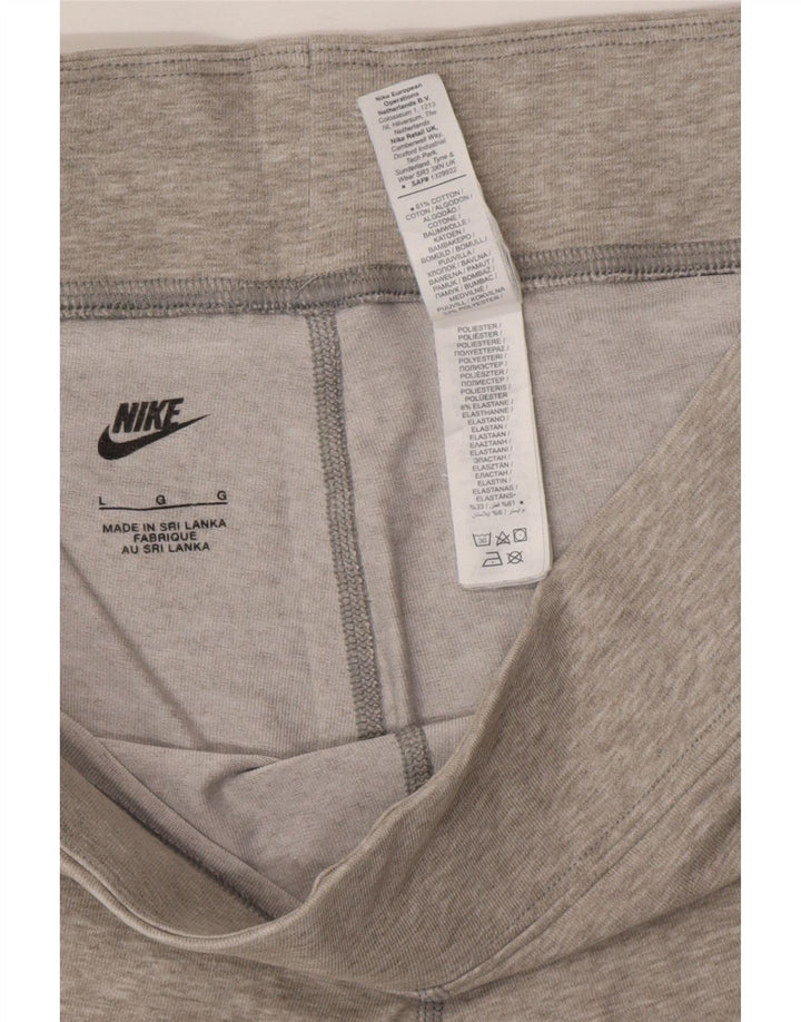 Leggings grafici Nike Crop da donna UK 14 grande cotone chiazzato grigio