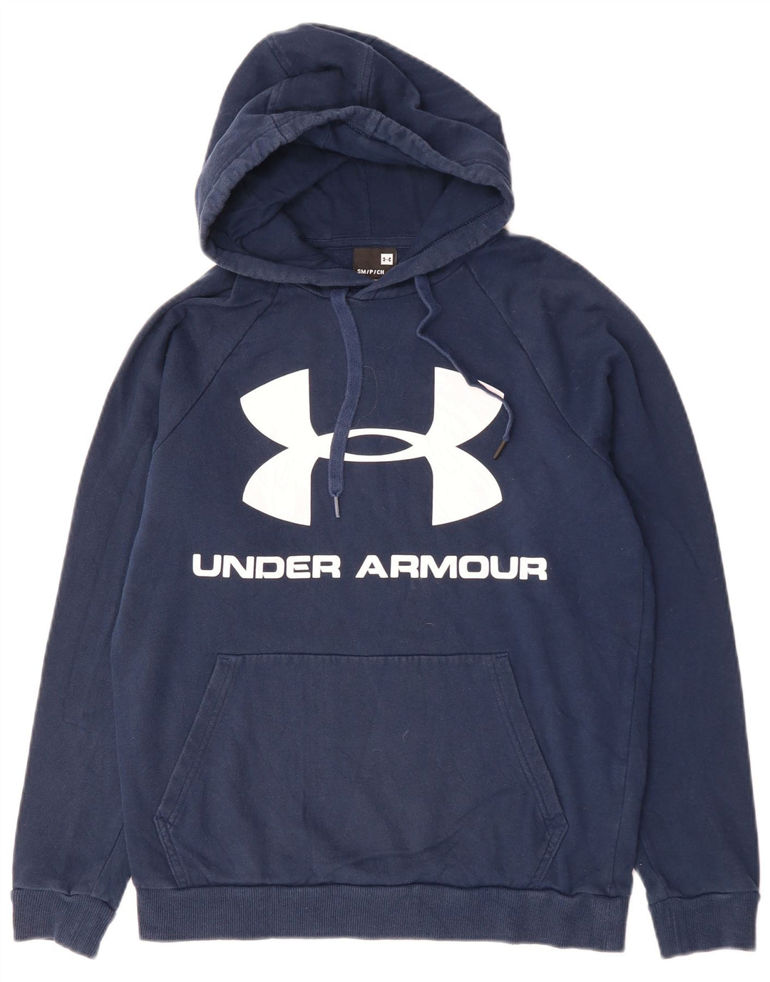Felpa con cappuccio grafica da uomo UNDER ARMOUR piccola in cotone blu navy