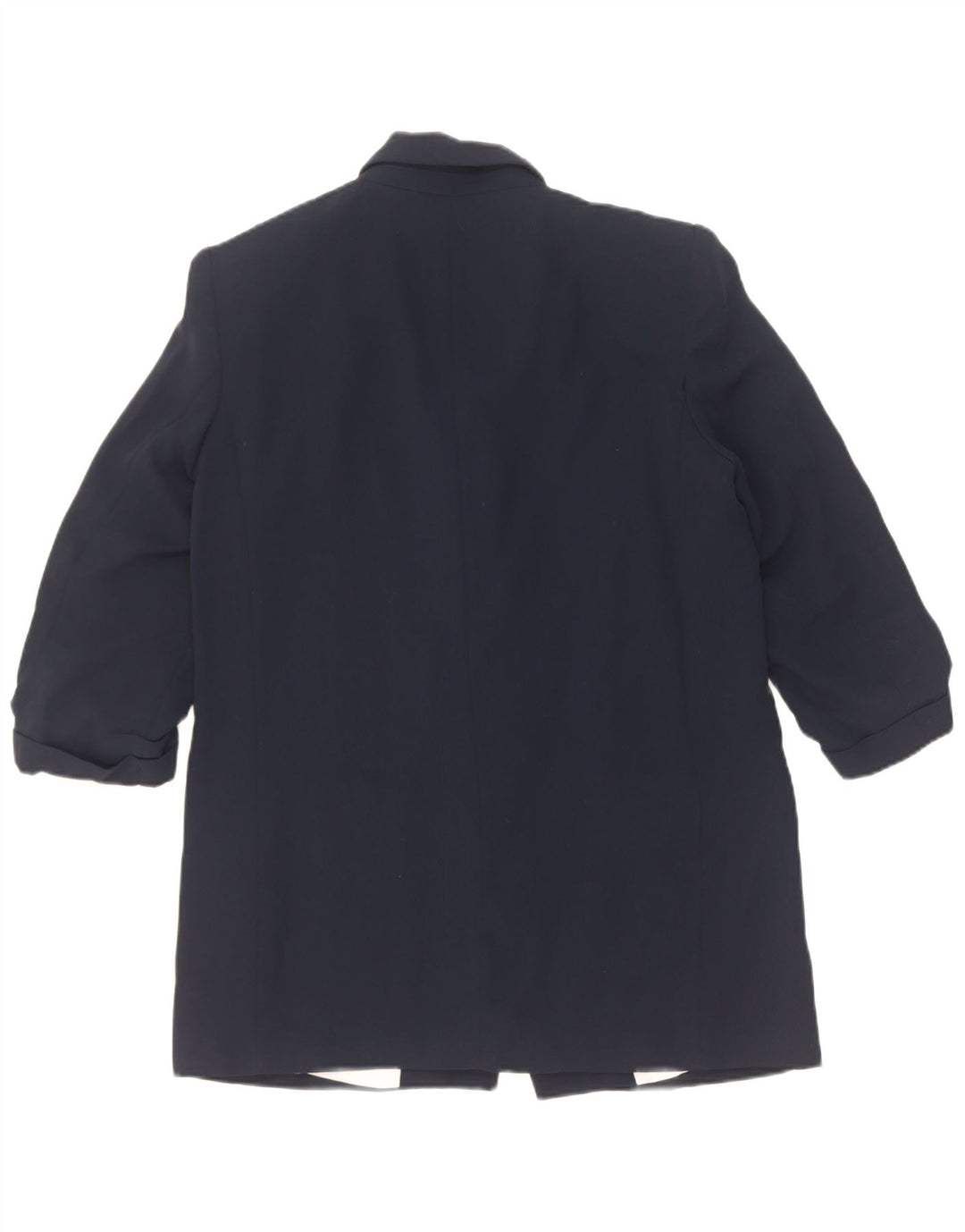 Giacca blazer aperta da donna con maniche a 3/4 Zara UK 14 poliestere blu navy medio