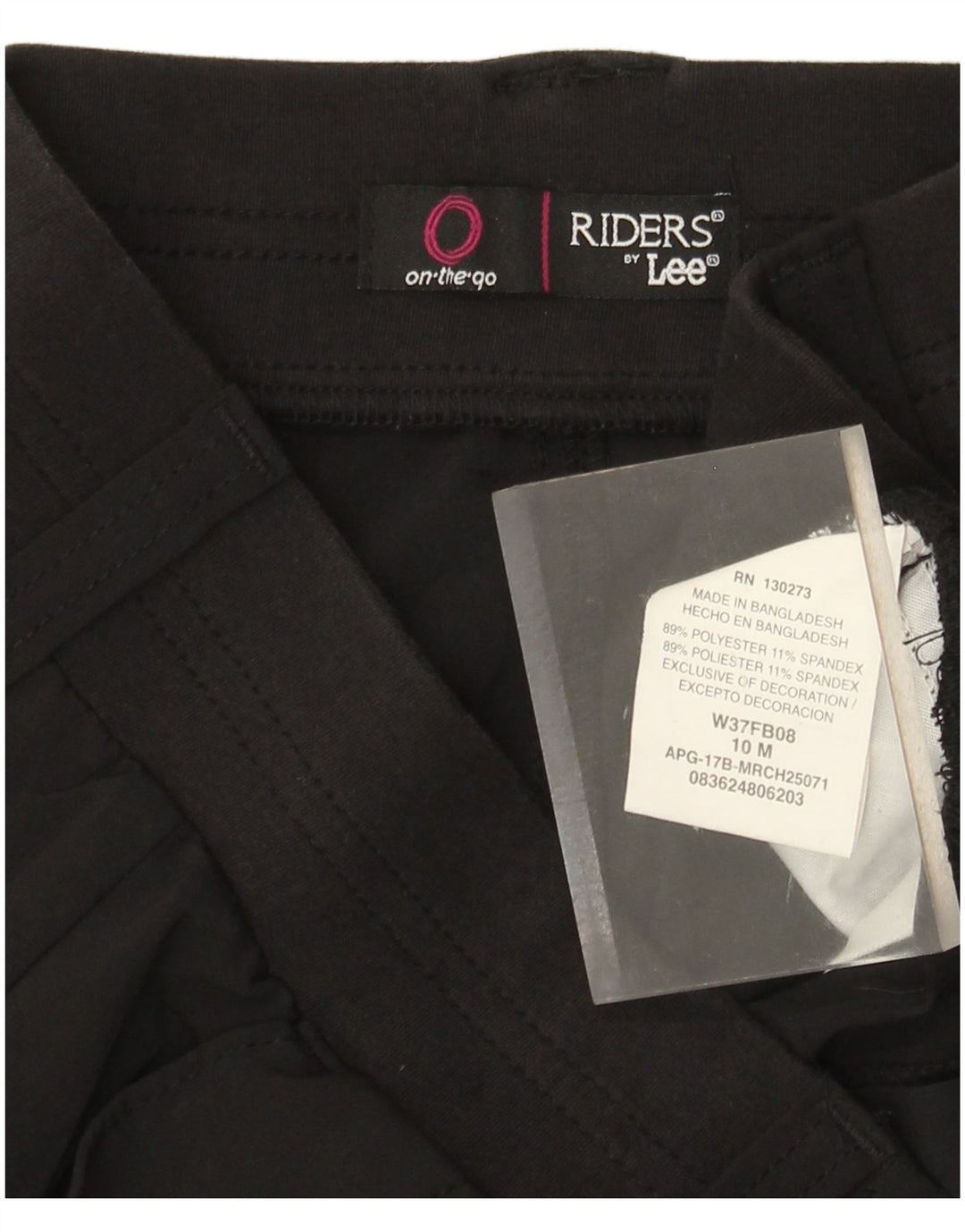 Pantaloncini cargo a vita alta da motociclista LEE da donna US 10 Large W30 poliestere nero