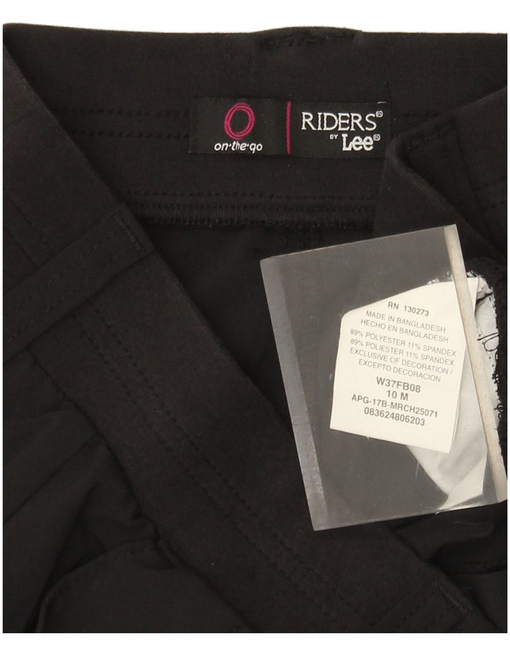 Pantaloncini cargo a vita alta da motociclista LEE da donna US 10 Large W30 poliestere nero