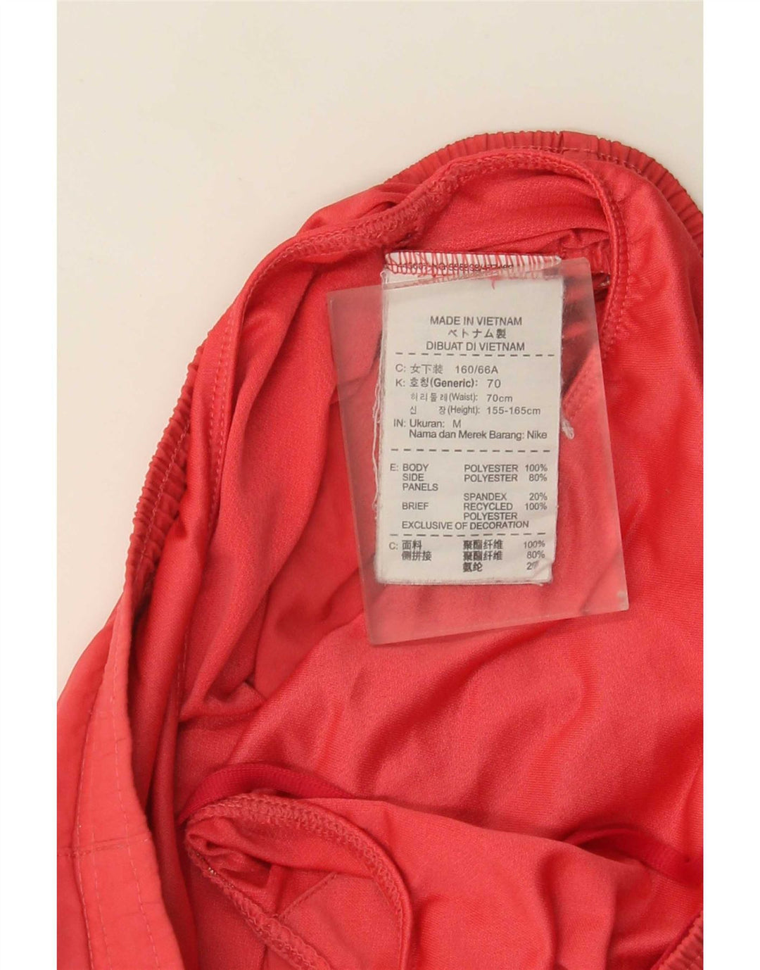 Pantaloncini sportivi Nike da donna UK 14 medio rosso poliestere