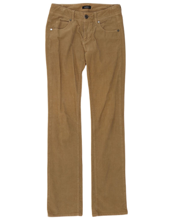 Pantaloni dritti in velluto a coste da donna Max & Co. UK 6 XS W28 L35 Cotone beige