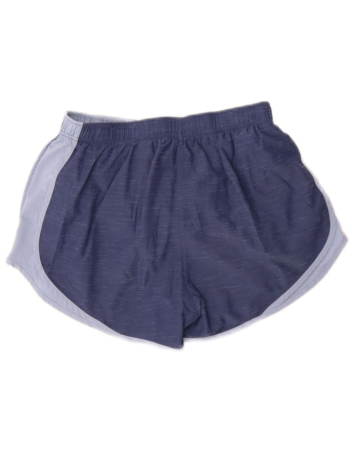 Pantaloncini sportivi Nike Dri Fit da donna UK 16 Large Blu Colourblock in poliestere