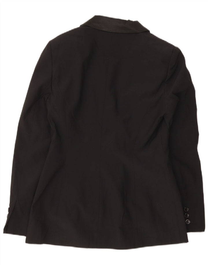 Giacca blazer da donna a 1 bottone Oasis UK 10 piccola acetato nero