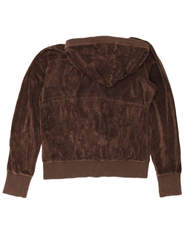 Maglione con cappuccio e zip Champion Herritage Fit da donna UK 16 Large in cotone marrone