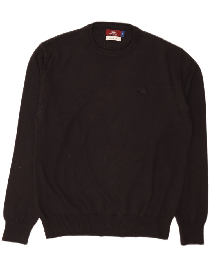 Maglione maglione girocollo da uomo La Martina Buenos Aires blu navy medio