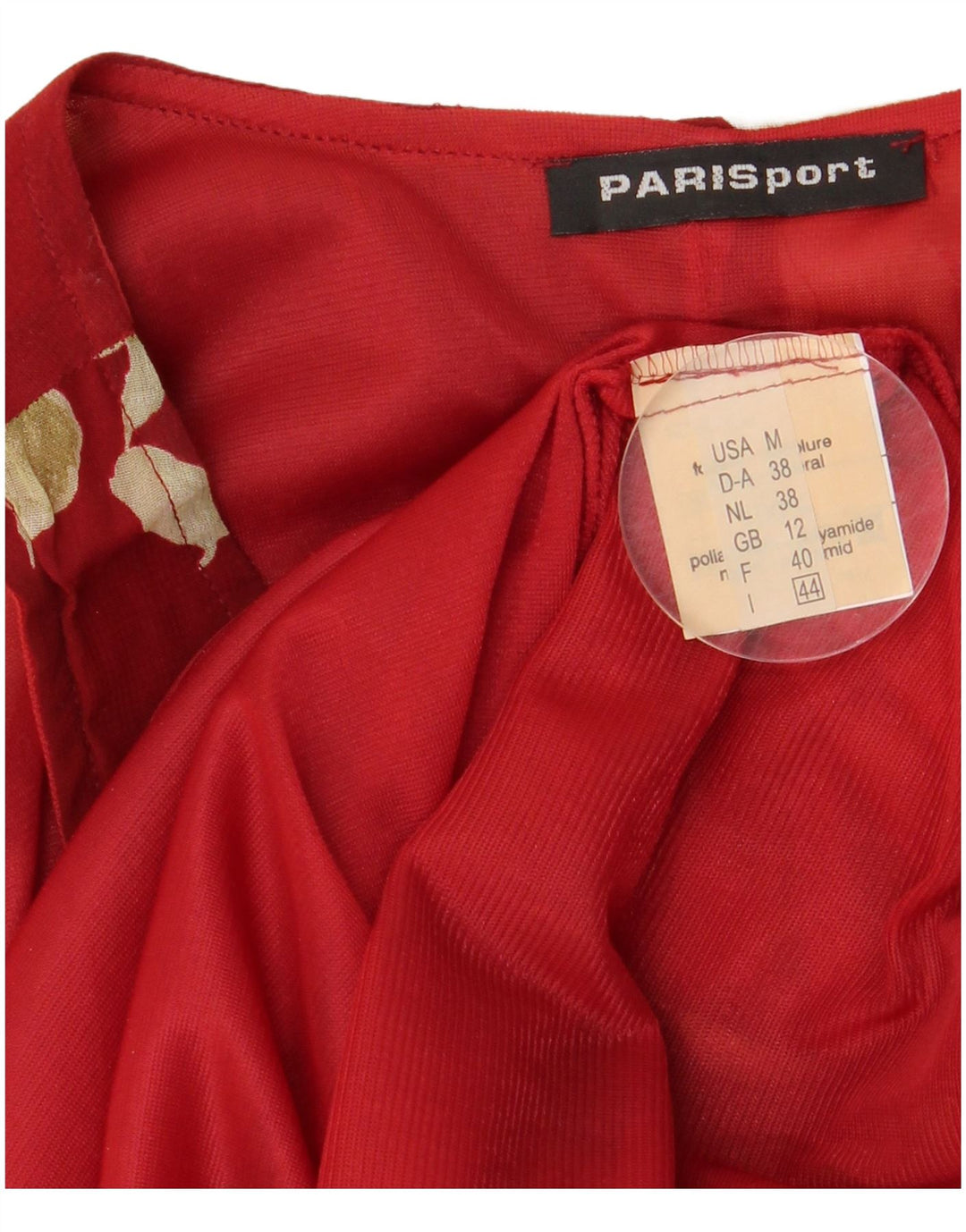 Abito lungo senza maniche da donna Paris UK 12 Viscosa floreale rosso medio