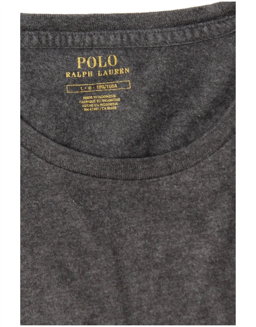 POLO RALPH LAUREN Mens T-Shirt Top Large Grey
