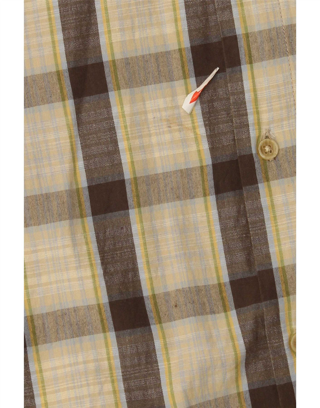 Camicia da uomo Marlboro Classics XL in cotone a quadri beige