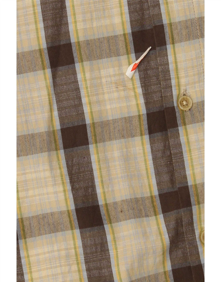 Camicia da uomo Marlboro Classics XL in cotone a quadri beige