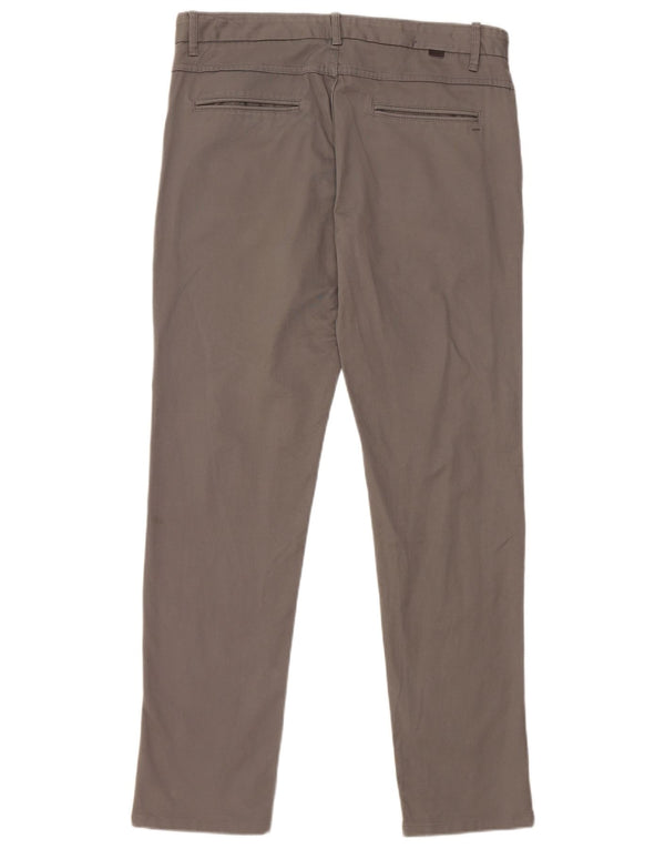 Pantaloni chino slim da uomo Zara EU 42 Large W32 L30 Grigio