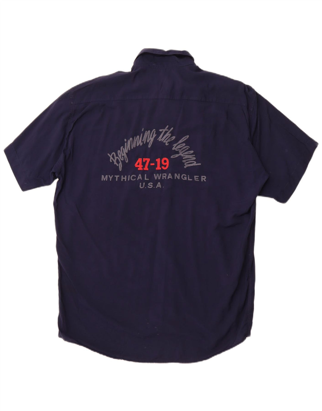 Camicia a maniche corte da uomo WRANGLER grande blu navy