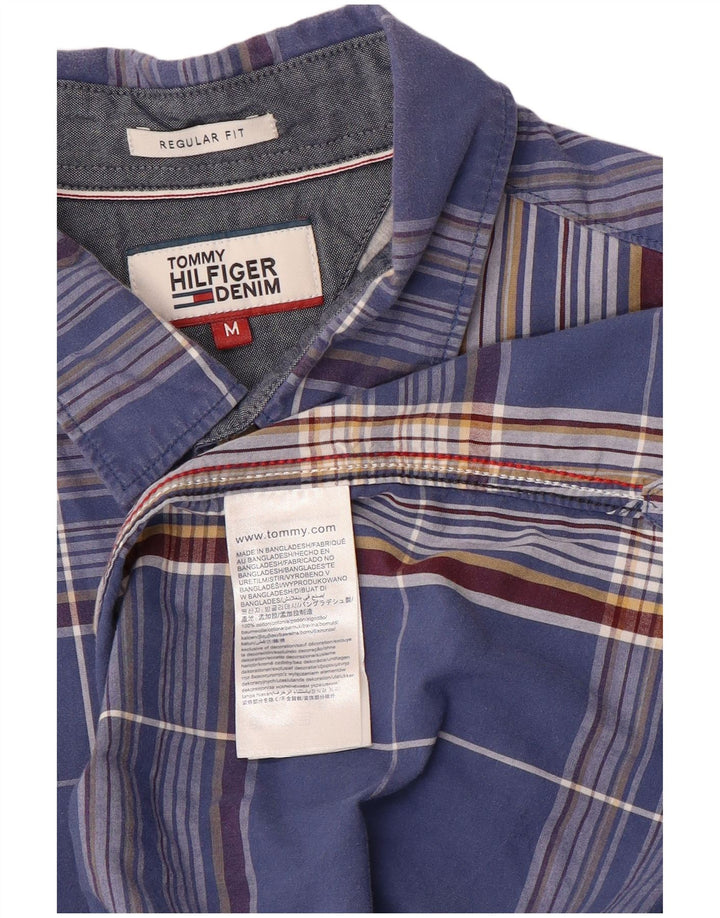 Camicia da uomo Regular Fit Tommy Hilfiger in cotone a quadri blu medio