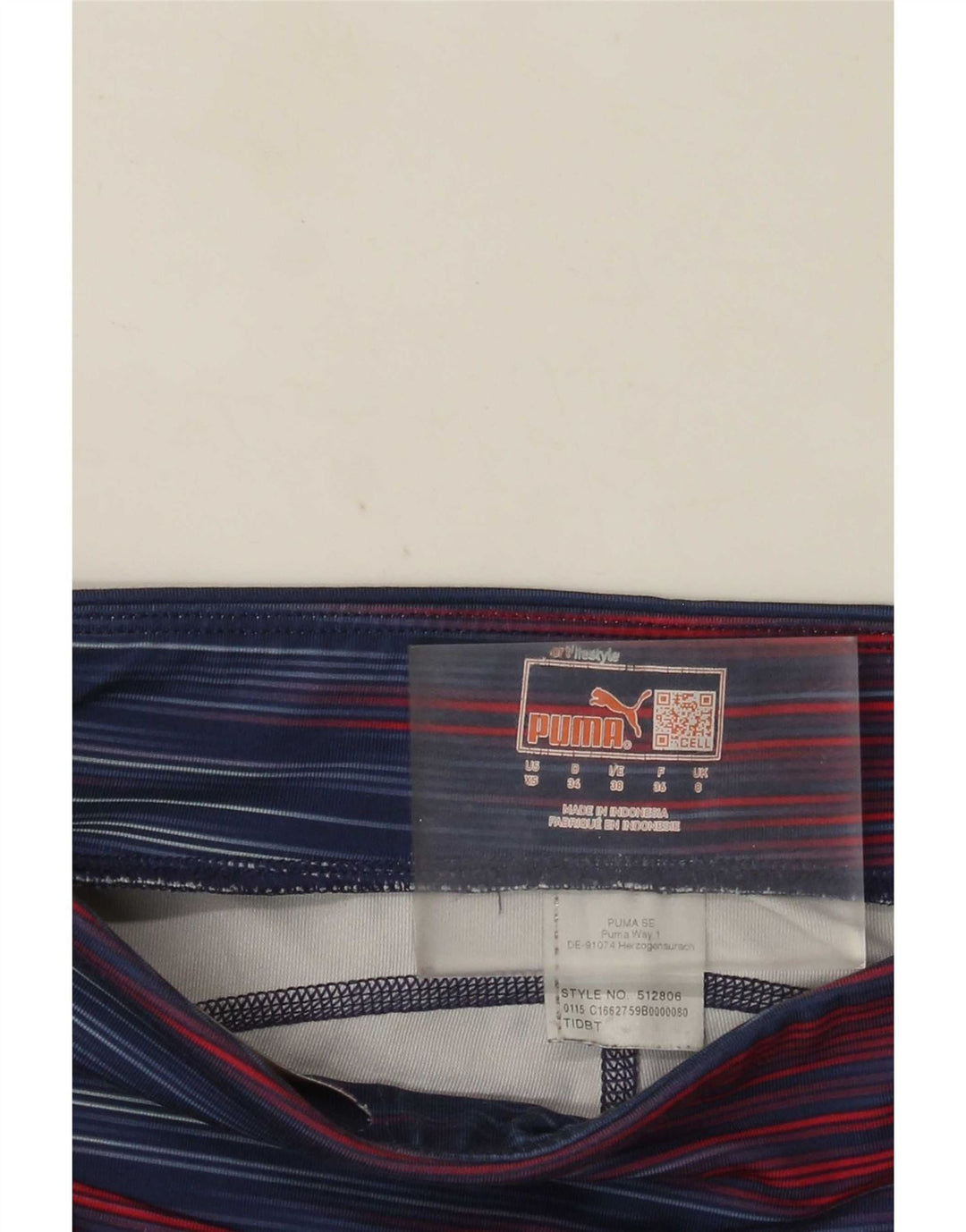 Leggings Capri da donna Puma UK 8 piccoli a righe multicolori