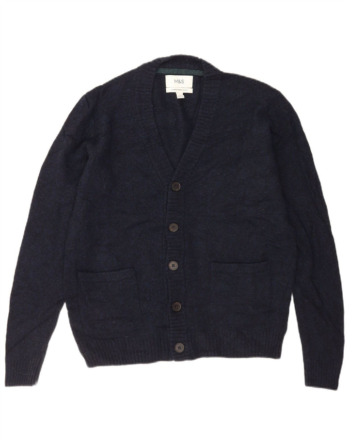 Maglione cardigan da uomo Marks & Spencer piccolo blu navy