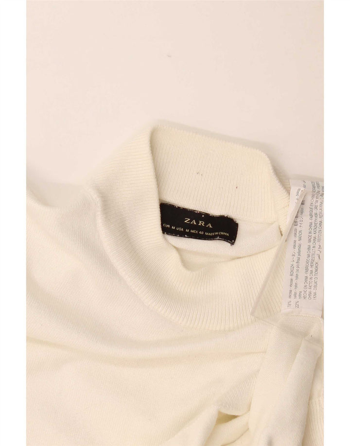 Maglione Zara da uomo con collo alto in viscosa beige medio