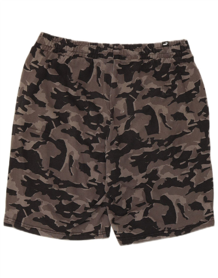 Pantaloncini sportivi da uomo Puma Large in cotone mimetico grigio