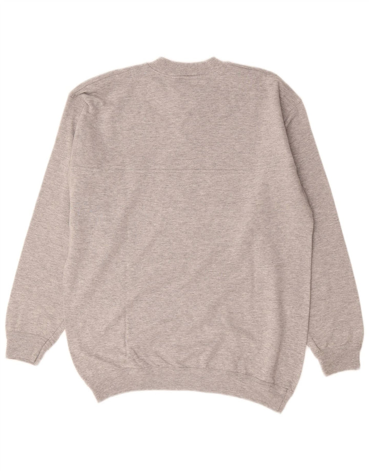 Roby Felpa grafica da uomo in cotone grigio medio