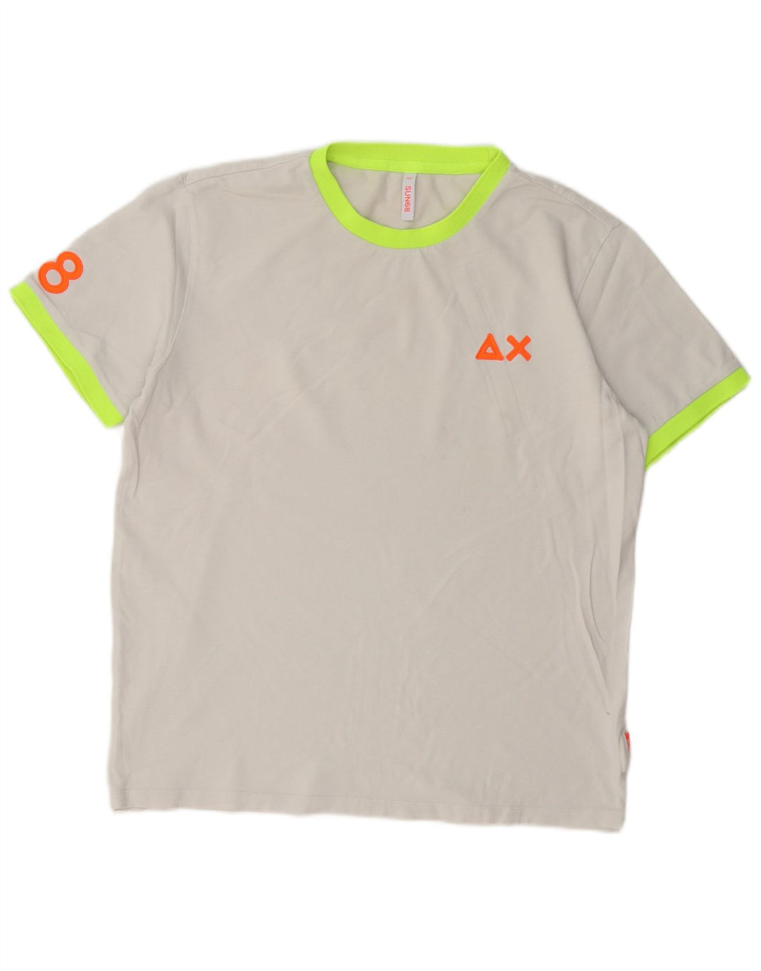 T-shirt grafica da uomo Sun68 Top 2XL cotone grigio