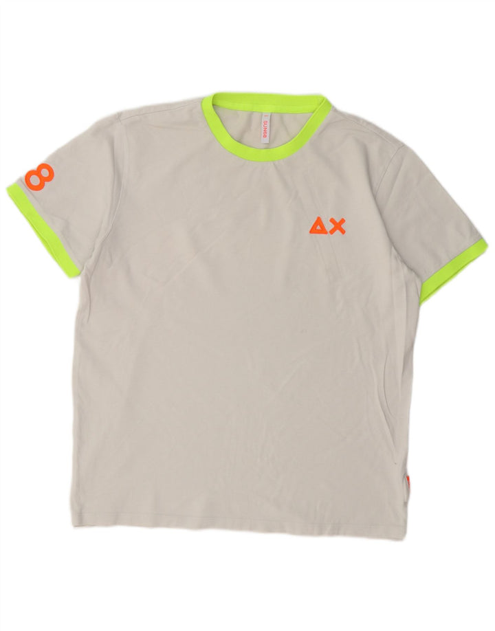 T-shirt grafica da uomo Sun68 Top 2XL cotone grigio