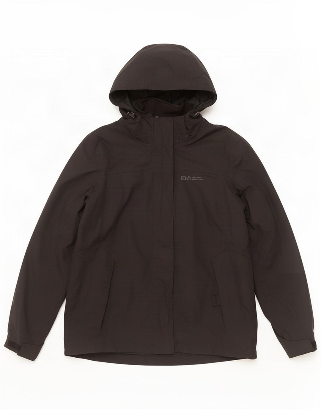 Giacca antipioggia con cappuccio da donna Mountain Warehouse UK 12 Medium Nero Poliestere
