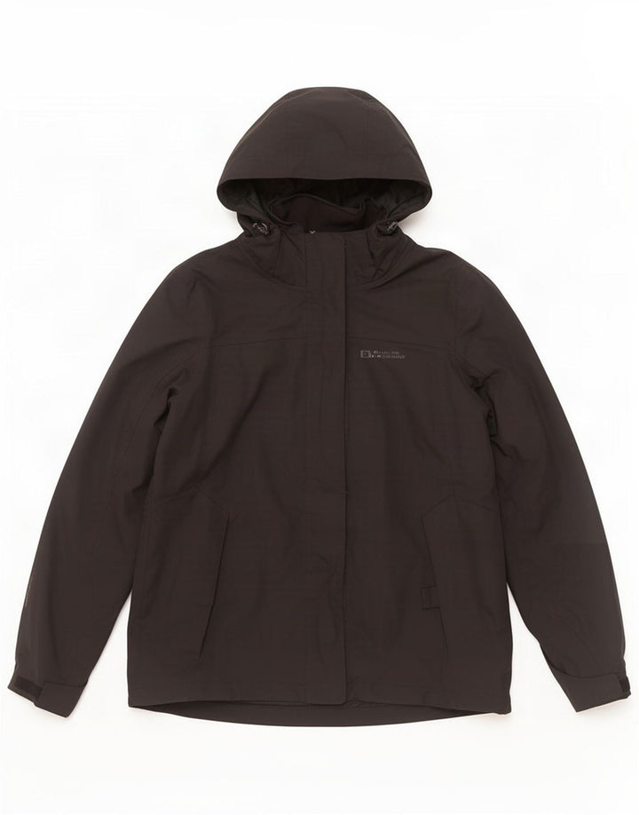 Giacca antipioggia con cappuccio da donna Mountain Warehouse UK 12 Medium Nero Poliestere