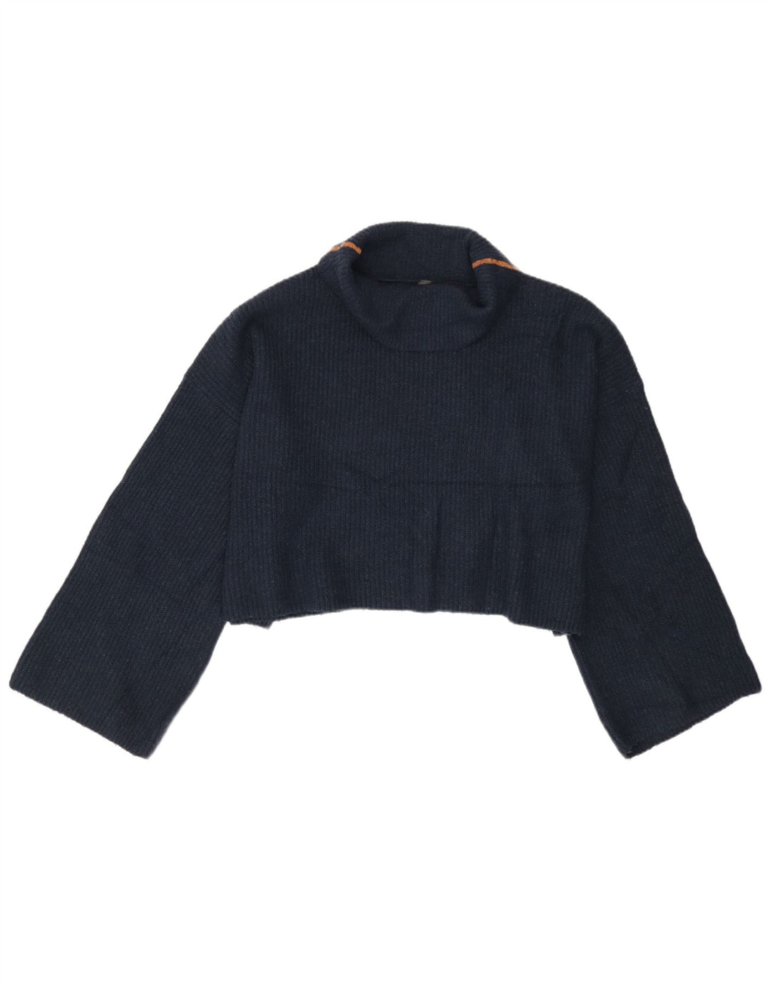Maglione maglione oversize da donna con collo alto Topshop UK 12 medio blu navy
