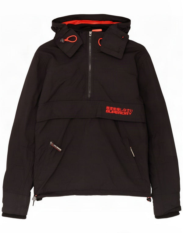 Superdry Giacca antipioggia da uomo The Windcagoule Graphic con cappuccio UK 40 Large Nero
