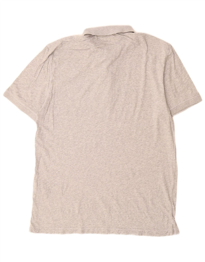 Polo da uomo All Saints Large in cotone chiazzato grigio