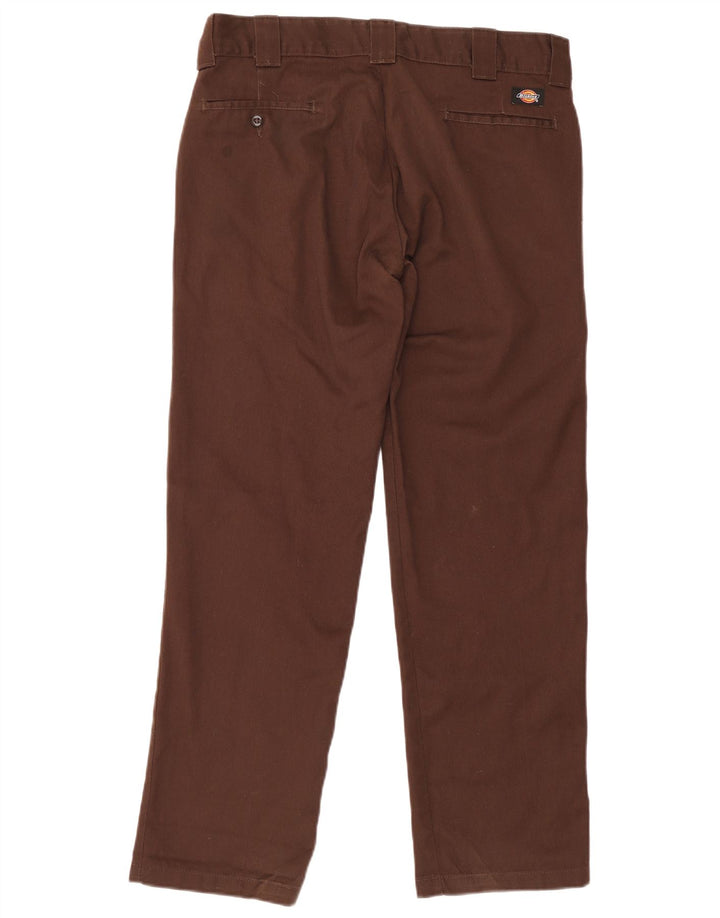 Pantaloni chino dritti da uomo Dickies W34 L32 poliestere marrone