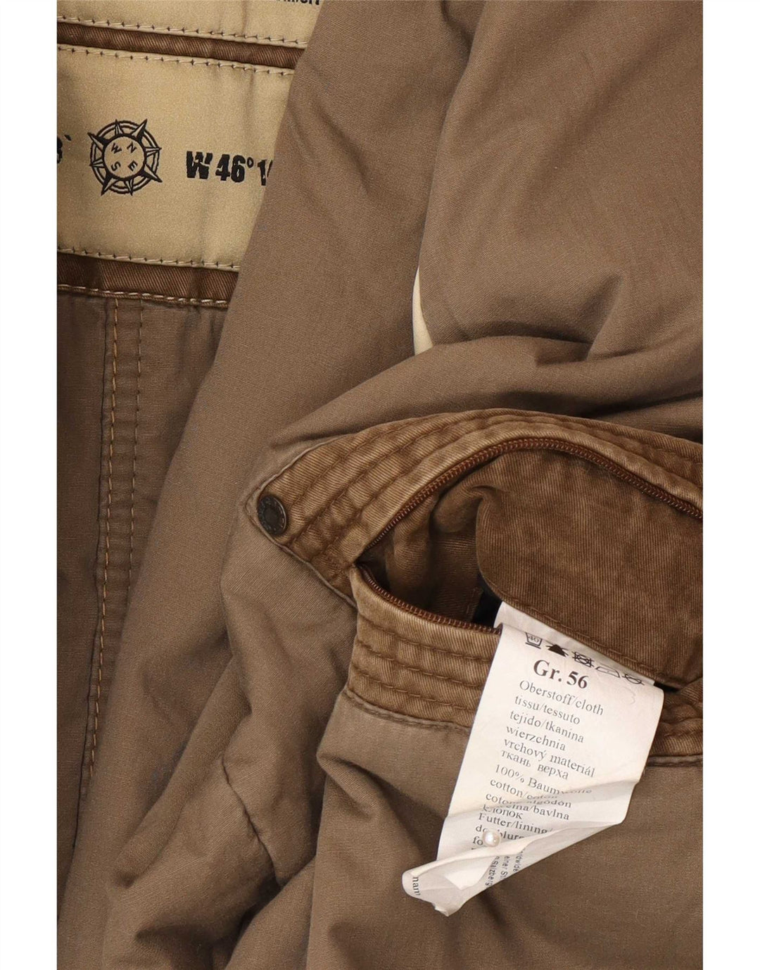 Giacca militare da uomo Camel Active IT 56 3XL Cotone marrone