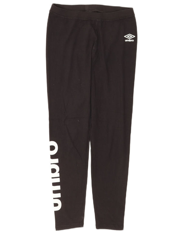 Leggings grafici raccolti da donna UMBRO UK 12 cotone nero medio